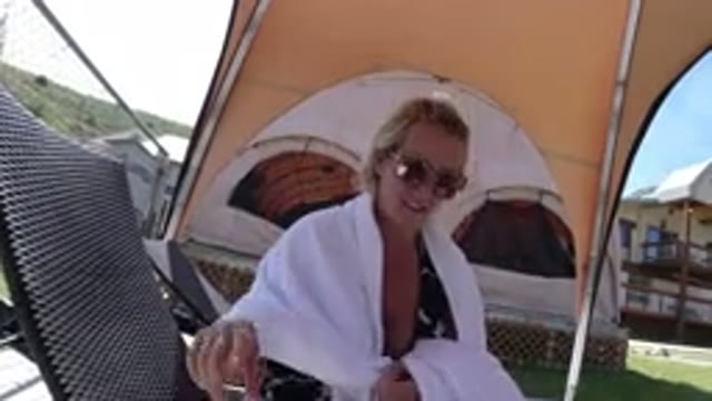 WINTER PARK COLORADO-2019: A Mom And Daughter Coming Out From The Tent