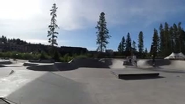 WINTER PARK COLORADO-2019: A View Of A Skate Park With Someone On A Skateboard