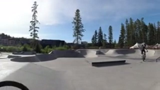 WINTER PARK COLORADO-2019: A Young Man On A Maneuvering Bike On A Freestyle Track
