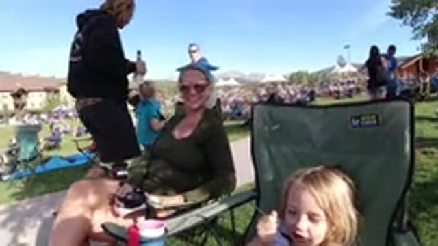 WINTER PARK COLORADO-2019: Her Family Prepares To Watch A Children's Program