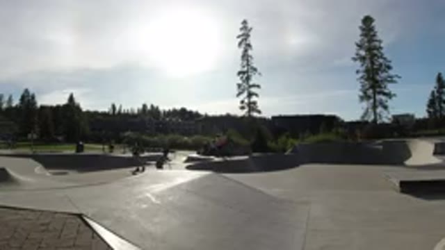 WINTER PARK COLORADO-2019: People Riding Skateboards in a Skate Park