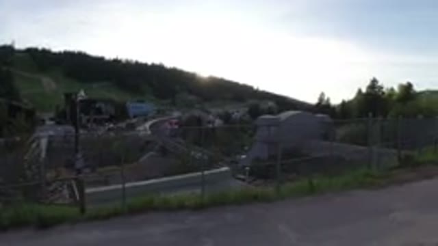 WINTER PARK COLORADO-2019: Walking Trail Located Side Of Industrial Factory