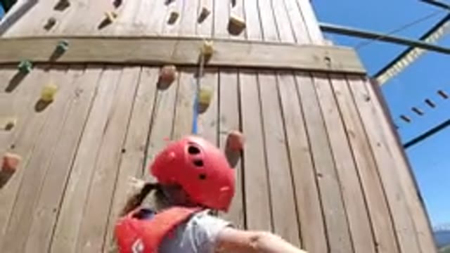WINTER PARK COLORADO-2019: Rock Climbing People Girl Men Rope Harness Red White