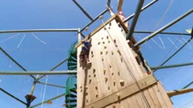WINTER PARK COLORADO-2019: She Makes The Top of The Rock Wall