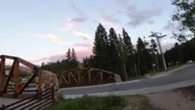 WINTER PARK COLORADO-2019: A Street Roadway That Runs Through A Man Made Bridge