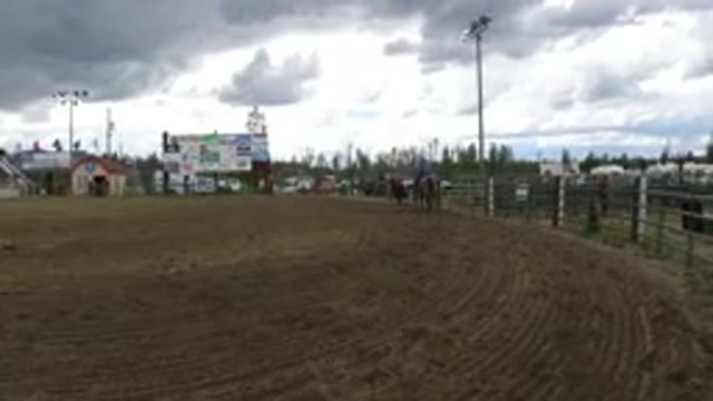 WINTER PARK COLORADO-2019: A Boy Rides a Horse in a Sandy Diving Area