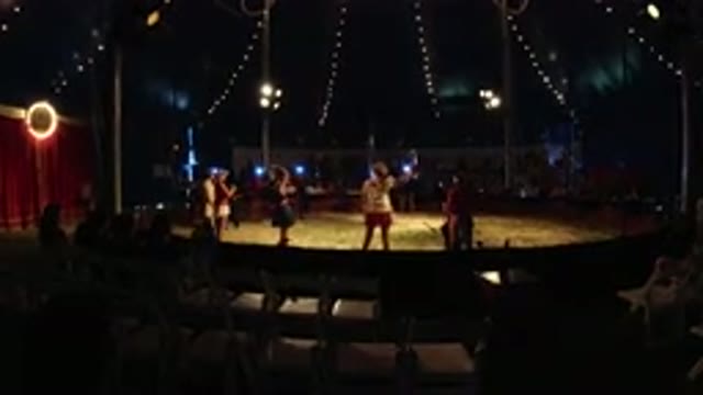 BROOMFIELD COLORADO-2019: Watching Girl Performers Live At A Circus Ring Tent In