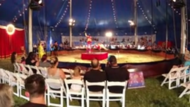BROOMFIELD COLORADO-2019: A Circus Performance Viewed by People