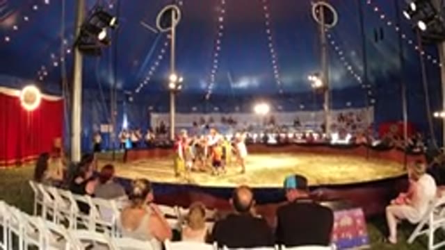 BROOMFIELD COLORADO-2019: A View Of The Amusement Circus Center With Some People