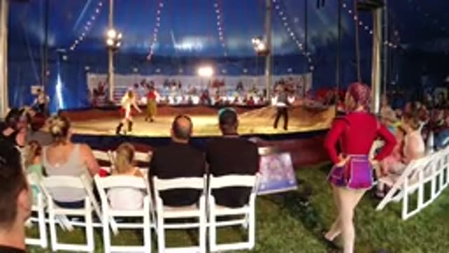 BROOMFIELD COLORADO-2019: A Child Watches Circus Performance