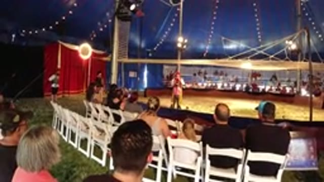 BROOMFIELD COLORADO-2019: Audience Watches Clown Perform