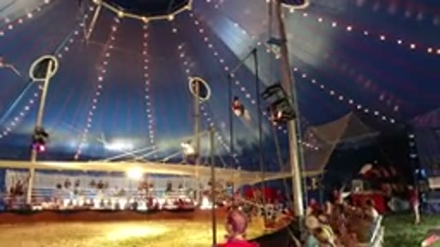 BROOMFIELD COLORADO-2019: Preparing to Perform Flying Trapeze – A Circus Act