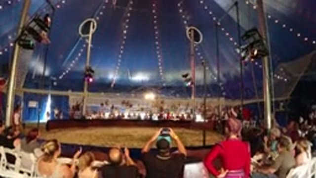 BROOMFIELD COLORADO-2019: People in the Grandstand Greatly Enjoying Circus