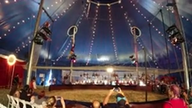 BROOMFIELD COLORADO-2019: Giant Acrobatic Performance With A Large Crowd