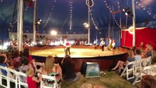 BROOMFIELD COLORADO-2019: Performers Juggling in a Circus Act in Front of Audience