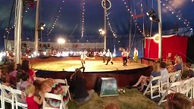 BROOMFIELD COLORADO-2019: Spectators Watching Circus Performance And Applauding