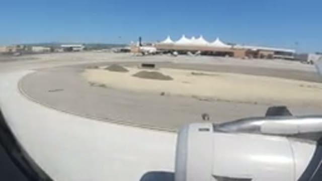 LOS CABOS MEXICO-2019: Plane Preparing To Take Off