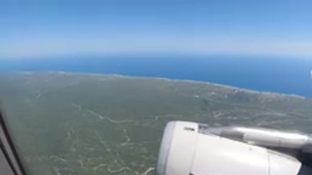 LOS CABOS MEXICO-2019: Airplane View Of The Coast On A Lovely Sunny Day