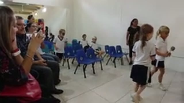 LOS CABOS MEXICO-2019: School Teachers Students Halloween Mask Clap Parents