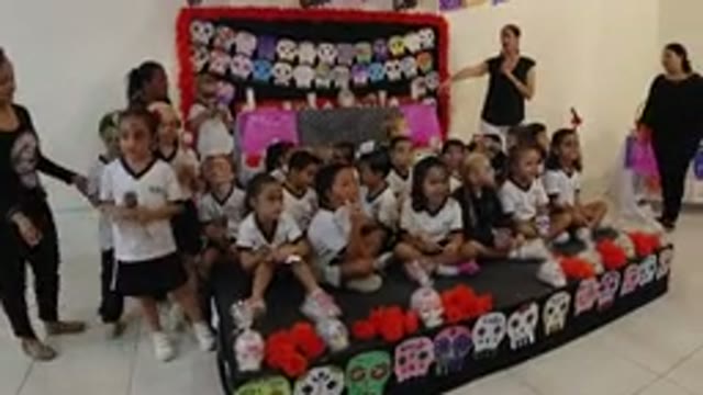 LOS CABOS MEXICO-2019: Children Gathering And Sitting On One Place