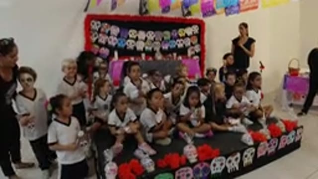 LOS CABOS MEXICO-2019: School Children Celebrate Day of the Dead