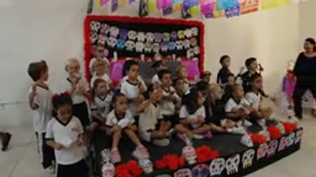 LOS CABOS MEXICO-2019: Little Kids Get Ready To Take A Photo In Celebration