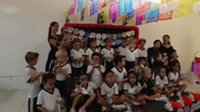 LOS CABOS MEXICO-2019: Students Celebrating a School Event Happily
