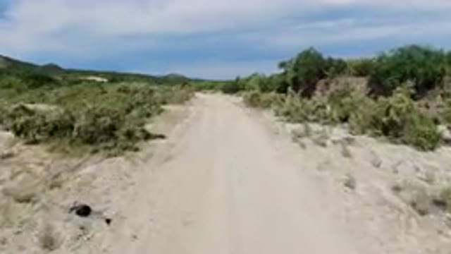 LOS CABOS MEXICO-2019: Point Of View Drive Down A Dirt Road