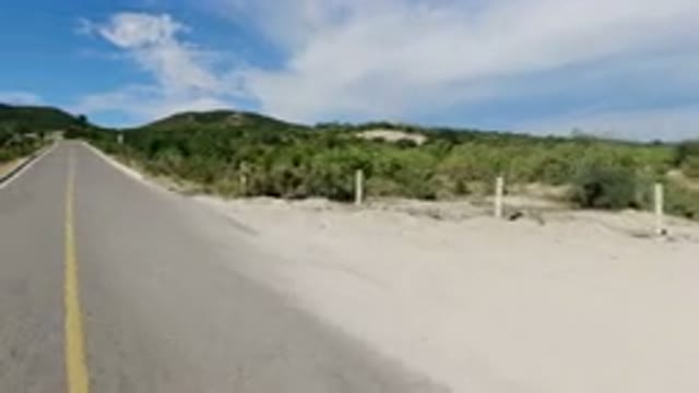 LOS CABOS MEXICO-2019: Exploring Scenic Road View Through Sandy and Tropical Terrain