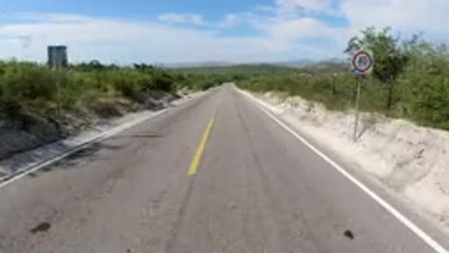 LOS CABOS MEXICO-2019: A Camera Roaring Down The Highway At High Speeds With No Traffic