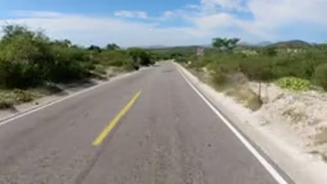 LOS CABOS MEXICO-2019: Nice And Light Wrangler Moves On A Single Track Way Road