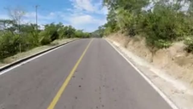 LOS CABOS MEXICO-2019: A View Of The Road From The Driver's Perspective As They