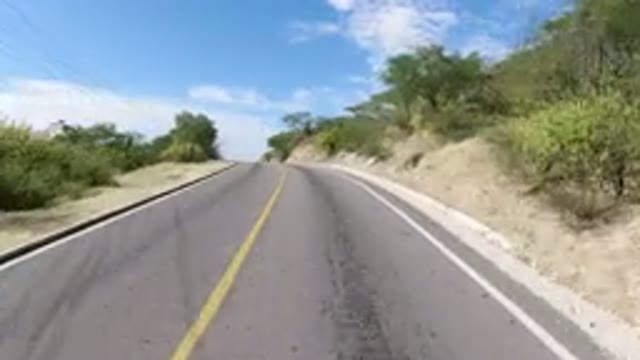 LOS CABOS MEXICO-2019: Fast Driving On An Empty Public Road