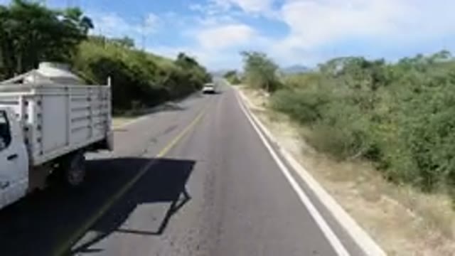 LOS CABOS MEXICO-2019: Driving Fast Down A Road