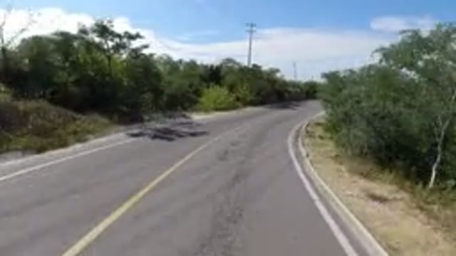LOS CABOS MEXICO-2019: Wrangler Driving Down A Road Smoothly