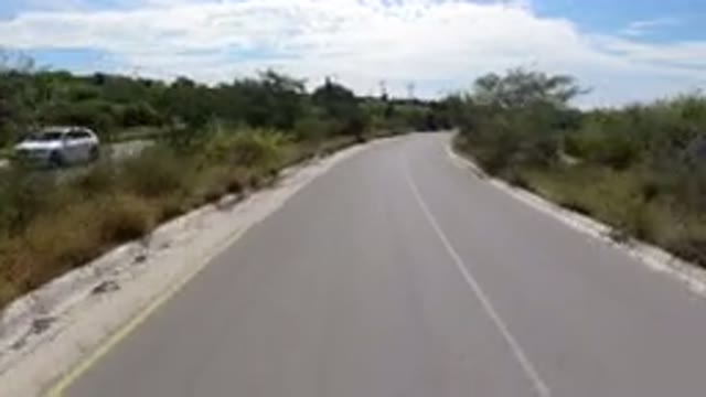 LOS CABOS MEXICO-2019: Fast Driving Alone On The Road