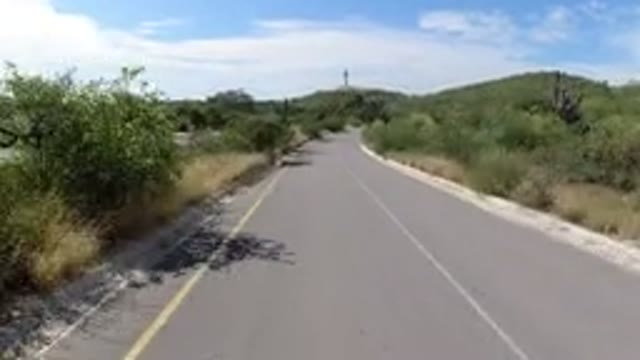 LOS CABOS MEXICO-2019: Asphalted Road On Sunny Day In Uninhabited Desert Area