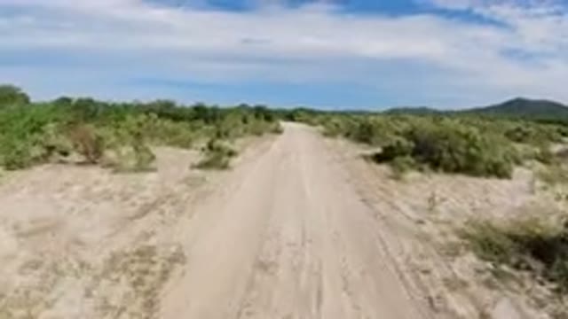LOS CABOS MEXICO-2019: A Dash-cam View From A Wrangler Traveling Down A Dirt Road