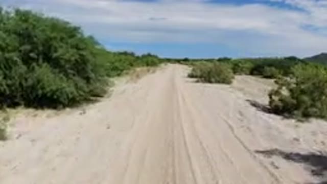 LOS CABOS MEXICO-2019: Their Wrangler Is Moving On Single Track Road In The