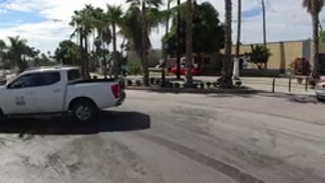 LOS CABOS MEXICO-2019: A Wrangler Moving Out Of The Parking Lot
