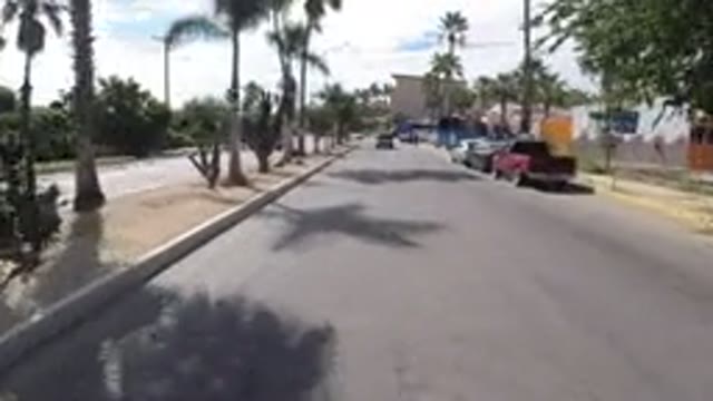 LOS CABOS MEXICO-2019: Traveling On The Road In Front Of A Wrangler