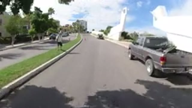 LOS CABOS MEXICO-2019: A Vehicle Passing On The Road With People And Traffic