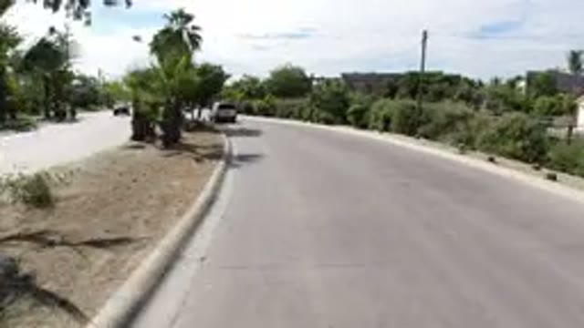 LOS CABOS MEXICO-2019: Driving Down A Dual Carriageway With Two Wranglers Shown