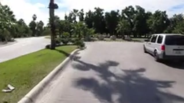 LOS CABOS MEXICO-2019: Driver Safely Navigates Roundabout in City Street