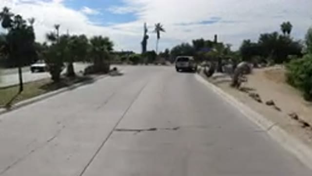 LOS CABOS MEXICO-2019: A View of the Front of a Wrangler Driving Behind Another