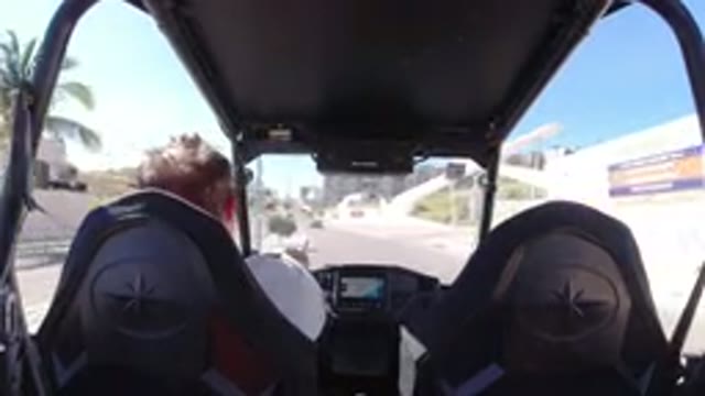 LOS CABOS MEXICO-2019: A Wrangler Is Moving On Single Track Way Road In The