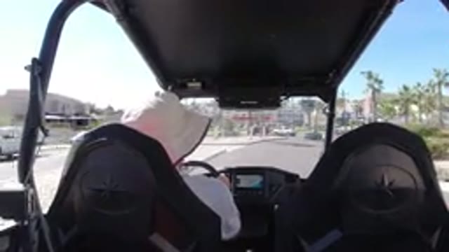 LOS CABOS MEXICO-2019: A Man Driving A Wrangler Through Desert Roads