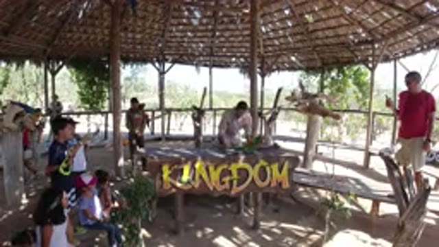 LOS CABOS MEXICO-2019: An Animal Trainer Is Showing An Audience Of Children A Parrot