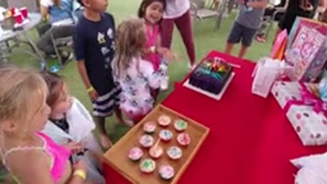 LOS CABOS MEXICO-2019: A Small Girl Enjoying Her Birthday Party With Her
