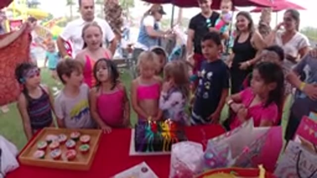 LOS CABOS MEXICO-2019: Girl Birthday With Friends And Family Happy Joy